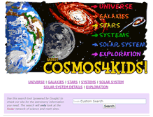 Tablet Screenshot of cosmos4kids.com